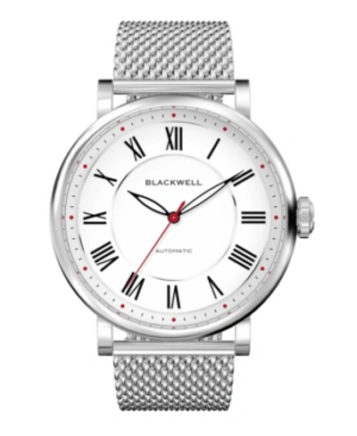 Shop Blackwell White Dial With Silver Tone Steel And Silver Tone Steel Mesh Watch 44 Mm