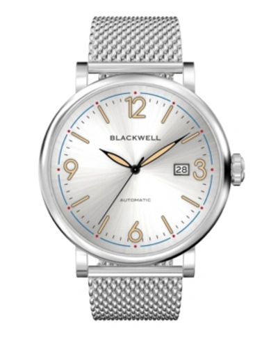 Shop Blackwell Sunray White Dial With Silver Tone Steel And Silver Tone Steel Mesh Watch 44 Mm