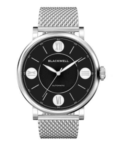 Shop Blackwell Black Dial With Silver Tone Steel And Silver Tone Steel Mesh Watch 44 Mm