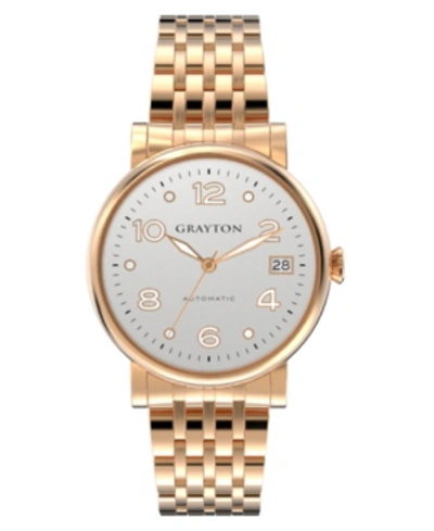 Shop Grayton Women's Classic Collection Rose Gold Tone Stainless Steel Bracelet 36mm In Blush