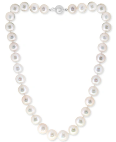 Shop Effy Collection Effy Cultured Freshwater Pearl (11-13mm) 17" Collar Necklace In Silver