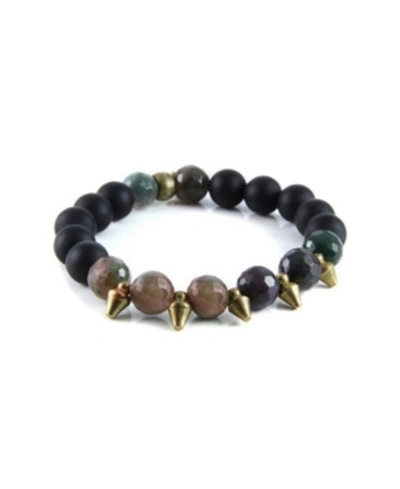 Shop Mr Ettika Truth Or Dare Agate Stretch Bracelet In Multi