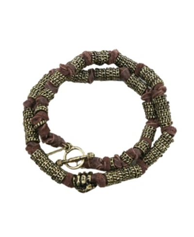 Shop Mr Ettika Donut Wrap Around Bracelet In Multi