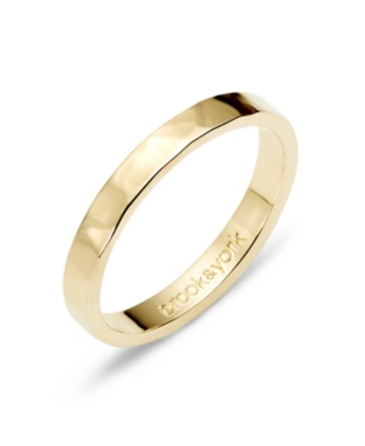 Brook & York Maren Thin Hammered Stacking Ring In Gold