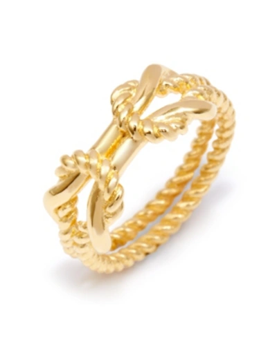 Shop Brook & York Sydney Rope Ring In Gold