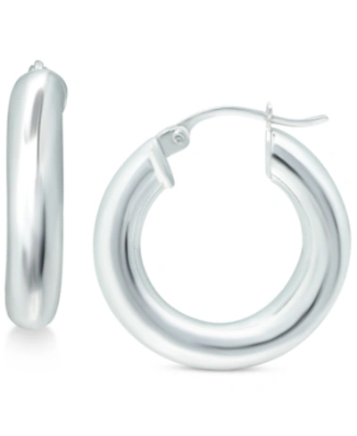 Giani Bernini Polished Hoop Earrings, 25mm, Created For Macy's In Silver