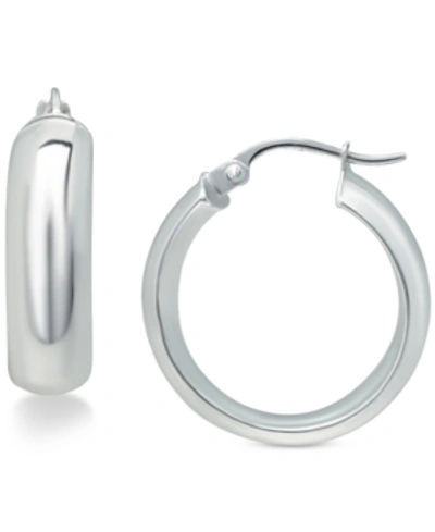 Giani Bernini Polished Hoop Earrings, 25mm, Created For Macy's In Silver