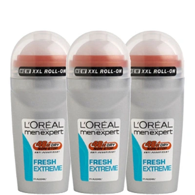 Loréal Paris Men Expert L'oréal Paris Men Expert Fresh Extreme Deodorant Roll-on (50ml) Trio
