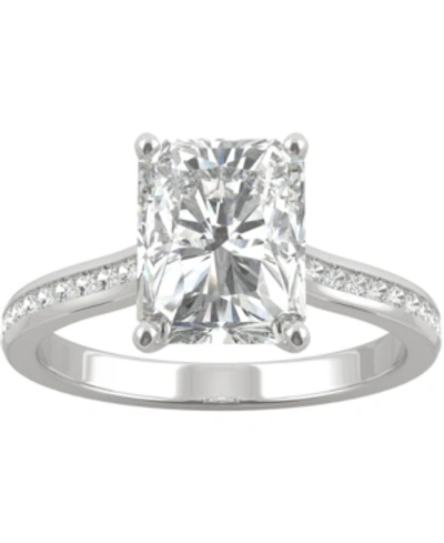 Shop Charles & Colvard Moissanite Radiant Engagement Ring (2-7/8 Ct. T.w. Dew) In 14k White Gold