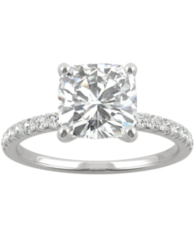 Charles & Colvard Moissanite Cushion Engagement Ring (2-5/8 Ct. T.w. Dew) In 14k White Gold In White Gold