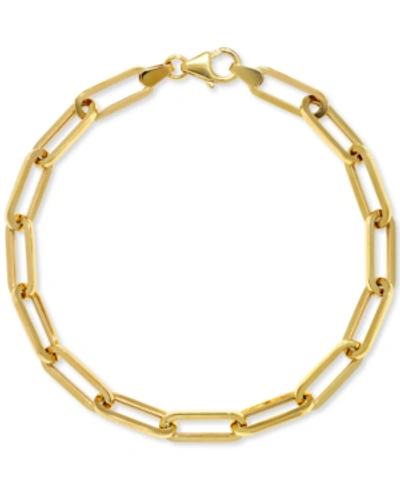 Shop Italian Gold Paperclip Link Bracelet In 14k Gold In Yellow Gold