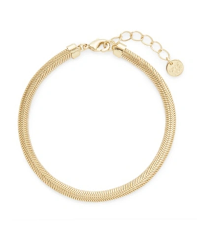 Brook & York Izzy Herringbone Chain Bracelet In Gold