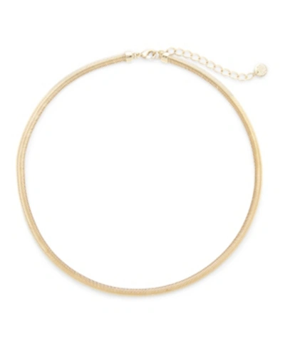 Shop Brook & York 14k Gold Plated Izzy Herringbone Choker Necklace