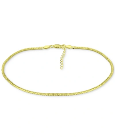 Shop Giani Bernini Double Row Ankle Bracelet, Created For Macy's In Gold Over Silver