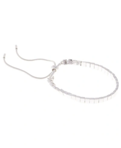 Shop Nine West Boxed Slider Bracelet In Silver-tone