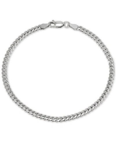 Giani Bernini Cuban Link Chain Bracelet In Sterling Silver, Created For Macy's In Silver