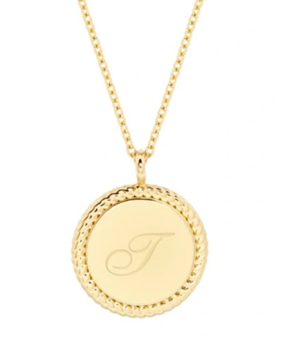 Brook & York 14k Gold Plated Charlie Initial Pendant In Gold-plated - T