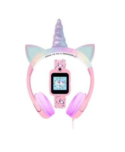 Shop Itouch Kid's Playzoom Pink Unicorn Tpu Strap Smart Watch With Headphones Set 41mm