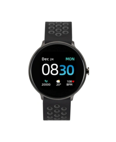 Shop Itouch Sport 3 Unisex Touchscreen Smartwatch: Black Case With Black/gray Perforated Strap 45mm In Black, Gray