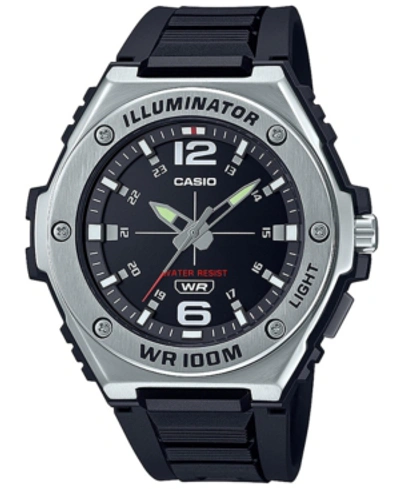 Shop Casio Men's Black Resin Strap Watch 50.6mm In Black And Silver