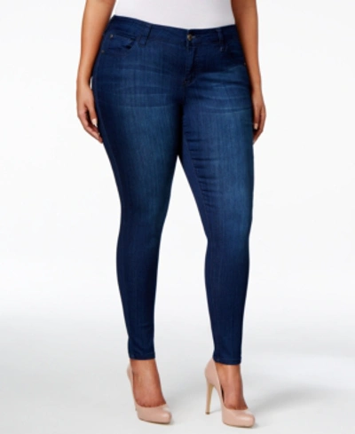 Shop Celebrity Pink Trendy Plus Size Mid Rise Infinite Stretch Dawson Super-skinny Jeans In Vintage Dark