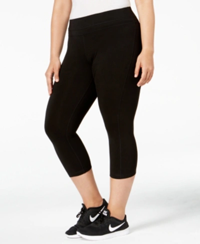 Shop Ideology Plus Size Capri Leggings, Created For Macy's In Black