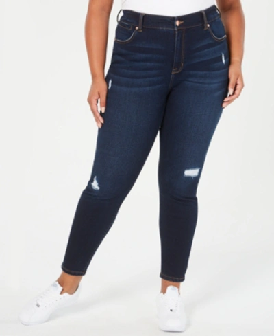 Shop Celebrity Pink Trendy Plus Size High Rise Ripped Skinny Jean In Kirwood