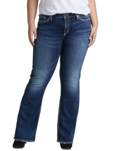 Silver Jeans Co. Plus Size Suki Mid Rise Bootcut Jeans In Indigo