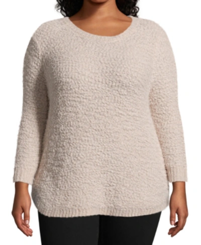 Shop John Paul Richard Plus Size Pullover Sweater In Blush Champagne