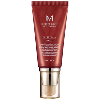 Shop Missha M Perfect Cover Bb Cream Spf42/pa+++ - No.21/light Beige 50ml