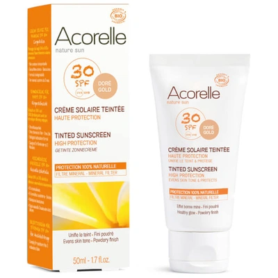 Shop Acorelle Organic Tinted Spf30 Sunscreen - Gold 50ml