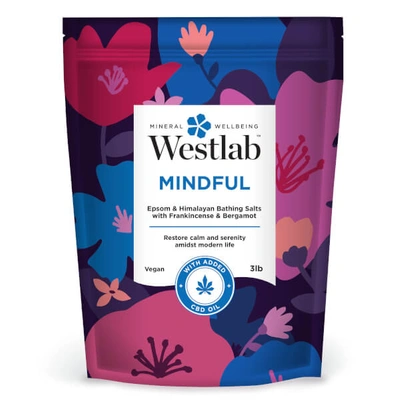 Shop Westlab Mindful Epsom And Himalayan Bathing Salts With Frankincense, Bergamot And Cbd Oil 3lb