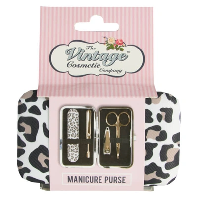 Shop The Vintage Cosmetic Company Manicure Purse Leopard Print