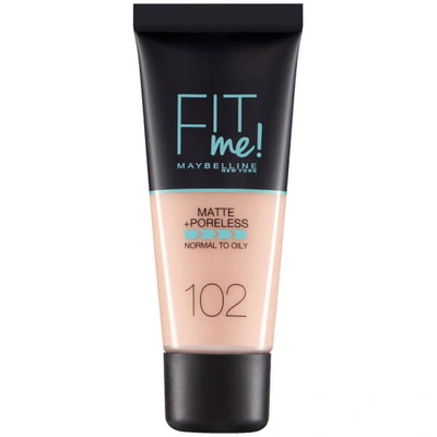 Shop Maybelline Fit Me! Matte And Poreless Foundation 30ml (various Shades) In 102 Fair Ivory