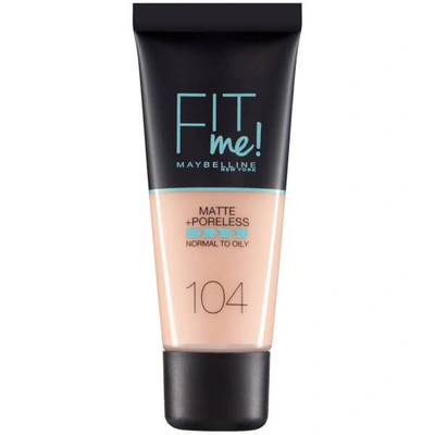 Shop Maybelline Fit Me! Matte And Poreless Foundation 30ml (various Shades) In 104 Soft Ivory