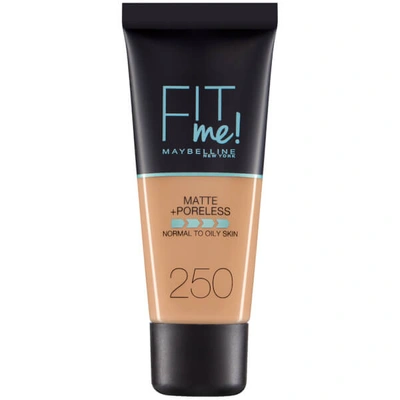 Shop Maybelline Fit Me! Matte And Poreless Foundation 30ml (various Shades) In 250 Sun Beige