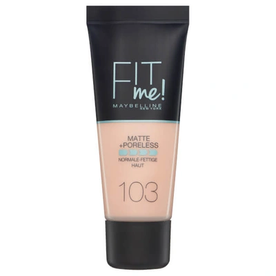 Shop Maybelline Fit Me! Matte And Poreless Foundation 30ml (various Shades) In 103 Pure Ivory