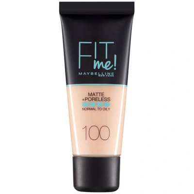 Shop Maybelline Fit Me! Matte And Poreless Foundation 30ml (various Shades) In 100 Warm Ivory