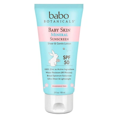 Shop Babo Botanicals Spf50 Baby Skin Mineral Sunscreen Lotion 3 Fl. oz
