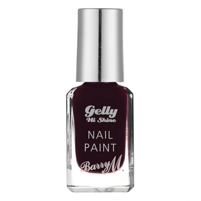 Shop Barry M Cosmetics Gelly Hi Shine Nail Paint (various Shades) - Black Cherry