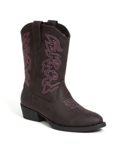 Shop Deer Stags Little And Big Kids Unisex Pull On Western Cowboy Boot In Dbrnpink