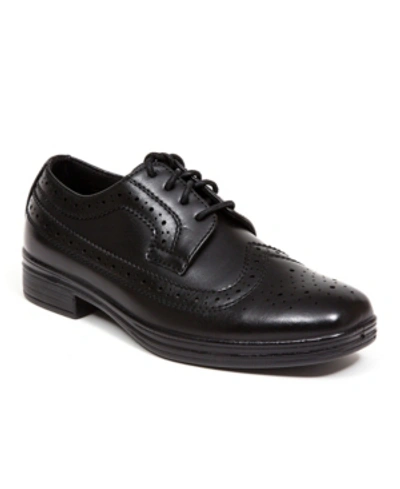 Shop Deer Stags Little And Big Boys Ace Dress Wing-tip Dress Comfort Oxford In Black