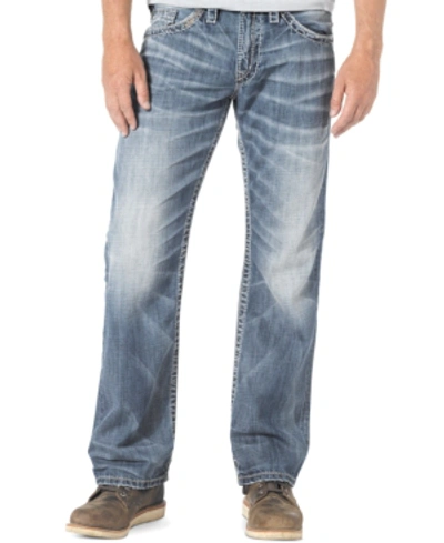 Shop Silver Jeans Co. Men's Zac Relaxed Fit Straight Jeans In Light Wash