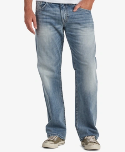 Shop Silver Jeans Co. Men's Gordie Relaxed Fit Straight Leg Jeans In Indigo Blue