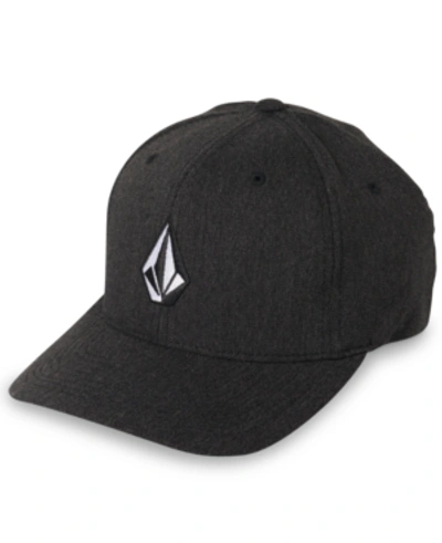 Shop Volcom Men's Full Stone Flex Fit Hat In Charcoal Heather