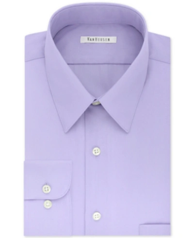 Van Heusen Men's Big & Tall Classic/regular Fit Wrinkle Free Poplin Solid Dress Shirt In Lavender