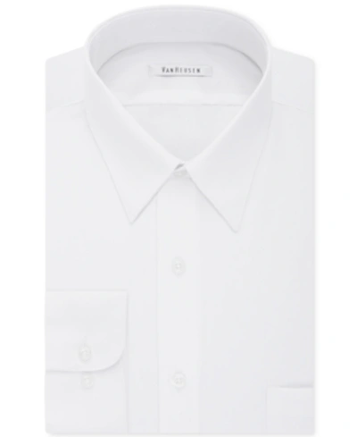 Shop Van Heusen Men's Big & Tall Classic/regular Fit Wrinkle Free Poplin Solid Dress Shirt In White