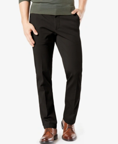 Shop Dockers Men's Workday Smart 360 Flex Straight Fit Khaki Stretch Pants In Black