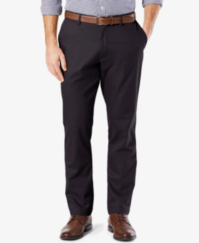 Shop Dockers Men's Signature Lux Cotton Athletic Fit Stretch Khaki Pants In Navy