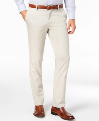 Shop Dockers Men's Signature Lux Cotton Slim Fit Stretch Khaki Pants In Cloud